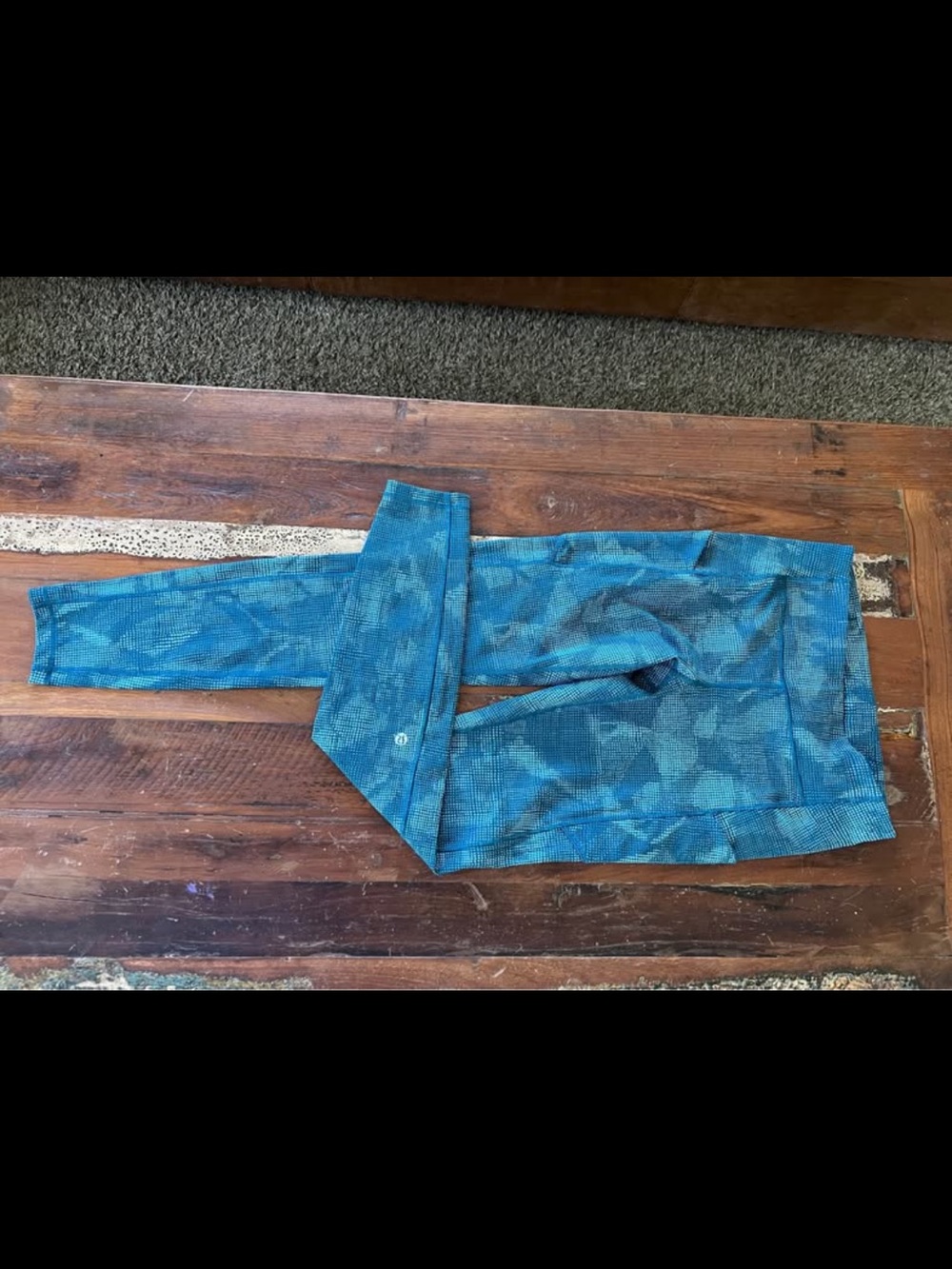 lululemon athletica Teal Blue Patterned Leggings